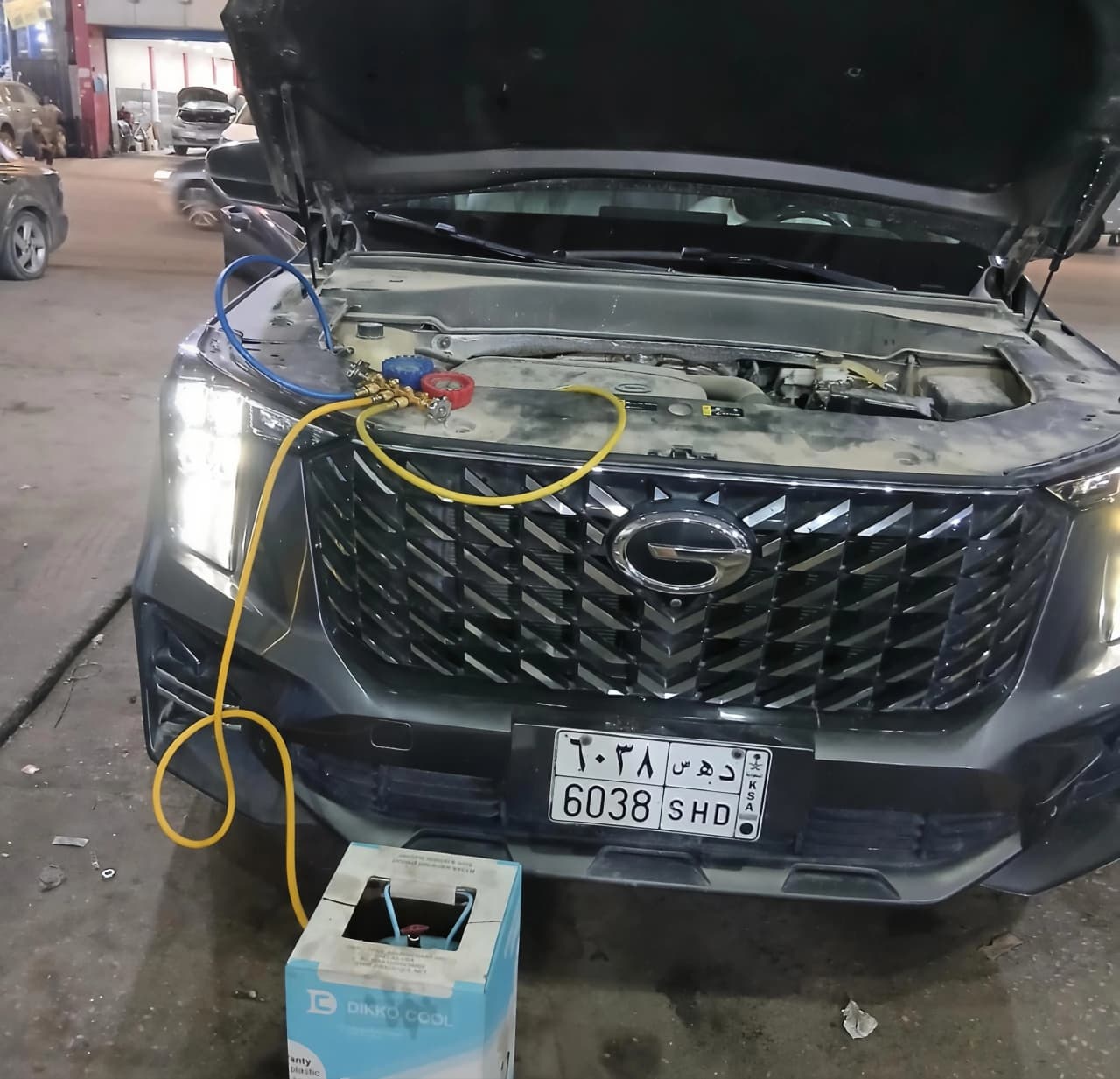 سيارة مخدومة في المركز المعتمد رقم 9